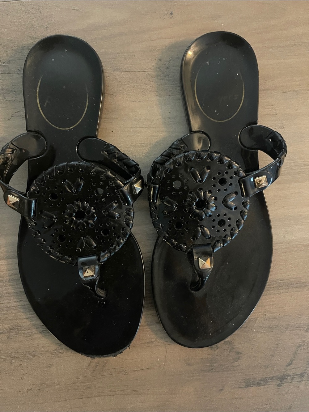 Black girls Decorative Thong Sandals